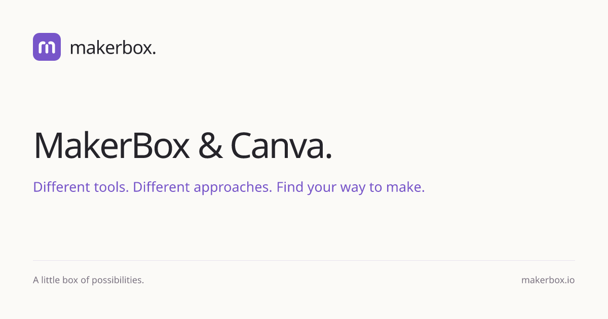 MakerBox vs Canva: Better for Professional Branding (2024) | MakerBox